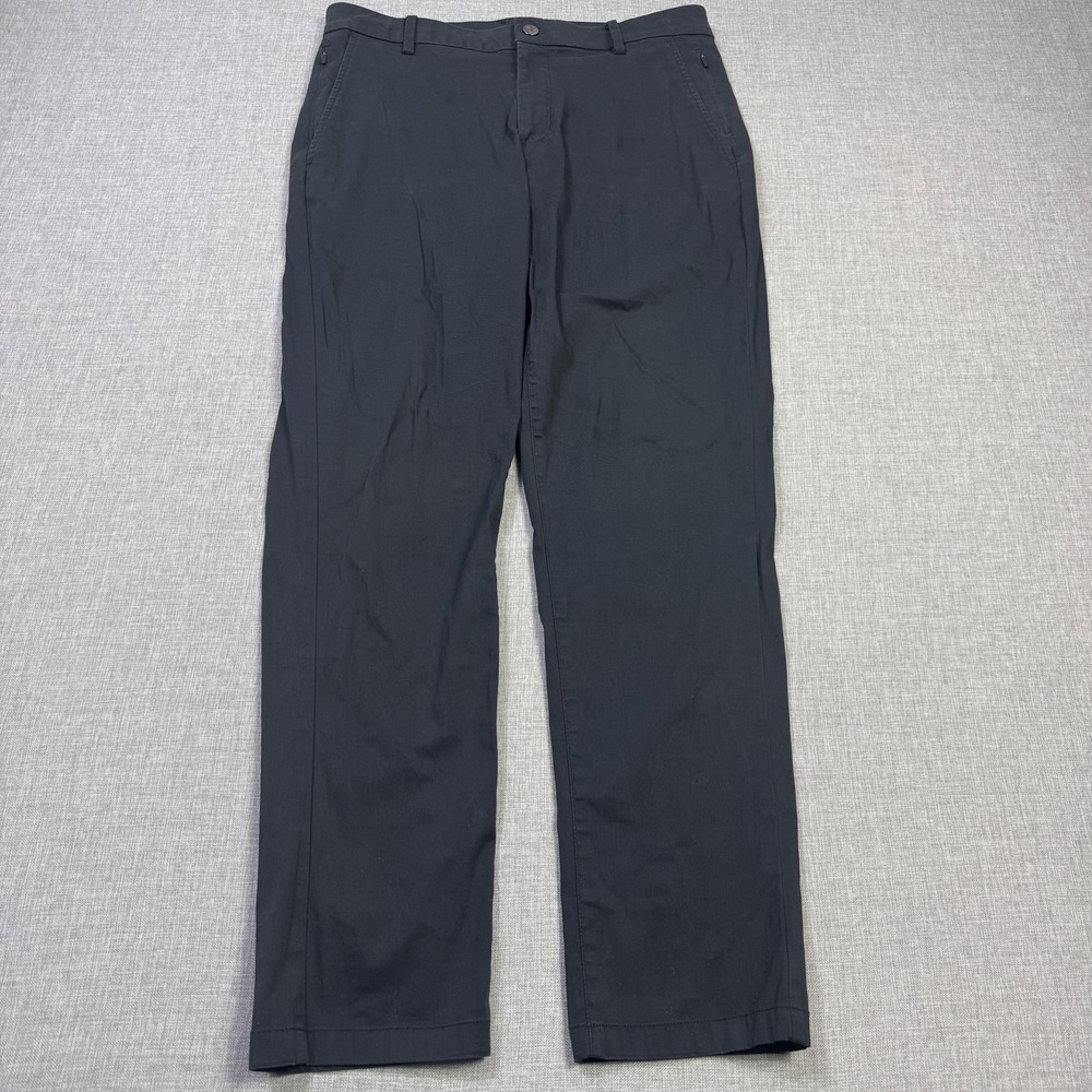 Birddogs Chino Golf Pants Men 32x30 Black Performance Stretch Pockets Flat Front